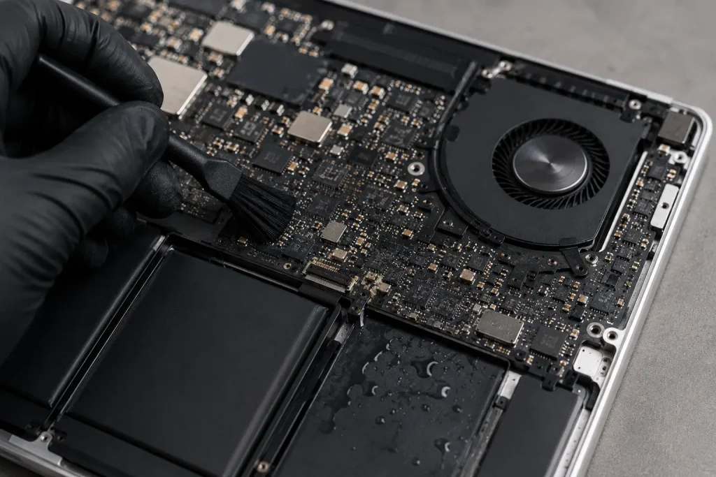 What Happens During A Macbook Water Damage Inspection